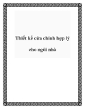 Thiết kế cửa chính hợp lý cho ngôi nhà