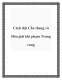 Cách đặt Cầu thang và Hóa giải khi phạm Trung cung