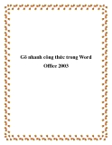 Gõ nhanh công thức trong Word Office 2003