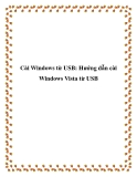 Cài Windows từ USB: Hướng dẫn cài Windows Vista từ USB