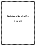 Bệnh tay, chân và miệng ở trẻ nhỏ