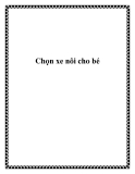 Chọn xe nôi cho bé