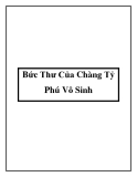 Bức Thư Của Chàng Tỷ Phú Vô Sinh