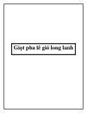 Giọt pha lê gió long lanh