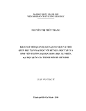 Luận văn: Khảo sát mối quan hệ giữa quan niệm và thói quen học tập ở đại học với kết quả học tập của sinh viên trường Đại học Khoa học Tự nhiên, Đại học Quốc gia Thành phố Hồ Chí Minh