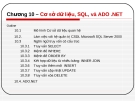 Chương 10: Cơ sở dữ liệu, SQL, và ADO .NET