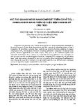 Báo cáo " Xúc tác quang micro nanocompozit trên cơ sở TiO2 - nanocacbon mang trên vật liệu đệm cacbon có cấu trúc "