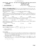 ĐỀ CHÍNH THỨC ĐỀ THI TUYỂN SINH LỚP 10 TRƯỜNG THPT CHUYÊN NĂM HỌC 2011 – 2012 Môn: TOÁN  NAM ĐỊNH
