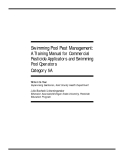 Swimming Pool Pest Management: A Training Manual for Commercial Pesticide Applicators and Swimming Pool Operators Category 5A