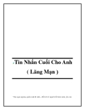 Tin Nhắn Cuối Cho Anh ( Lãng Mạn )