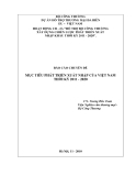  BÁO CÁO CHUYÊN ĐỀ:  MỤC TIÊU PHÁT TRIỂN XUẤT NHẬP CỦA VIỆT NAM THỜI KỲ 2011 - 2020