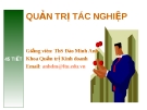 Bài giảng Quản trị tác nghiệp ( Đào Minh Anh) - Chương 1 Giới thiệu