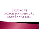 Bài giảng Quản trị tác nghiệp ( Đào Minh Anh) - Chương 6 Hoạch định nhu cầu nguyên vật liệu