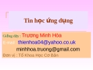 Bài giảng về phần excel