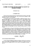 Báo cáo " Một kỹ thuật Gam-ma để đo hoạt độ của các thùng chất thải phóng xạ"