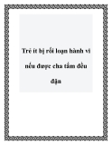 Trẻ ít bị rối loạn hành vi nếu được cha tắm đều đặn