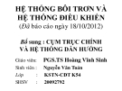 HỆ THỐNG BÔI TRƠN VÀ HỆ THỐNG ĐIỀU KHIỂN