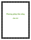 Phương pháp tắm nắng cho trẻ