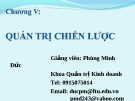 Bài giảng Quản trị học ( Phùng Minh Đức) - Chương 5  Quản trị chiến lược