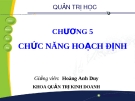 Chức năng hoạch định trong quản trị