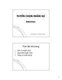 TUYỂN CHỌN NHÂN SỰ