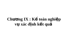 Kế toán nghiệp vụ xác định kết quả