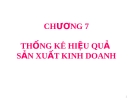 Bài giảng Nguyên lý thống kê kinh tế - Chương 7