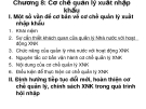 Cơ chế quản lý xuất nhập khẩu.