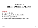 Chính sách nhập khẩu