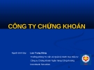 BÀI GIẢNG VỀ CÔNG TY CHỨNG KHOÁN