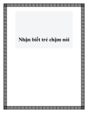 Nhận biết trẻ chậm nói