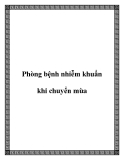 Phòng bệnh nhiễm khuẩn khi chuyển mùa