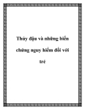 Thủy đậu và những biến chứng nguy hiểm đối với trẻ