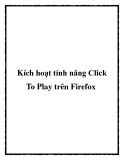 Kích hoạt tính năng Click To Play trên Firefox