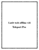 Lướt web offline với Teleport Pro