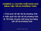 CHUYÊN CHỞ HÀNG HOÁ BẰNG VẬN TẢI ĐA PHƯƠNG THỨC