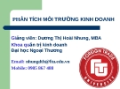 Bài giảng Phân tích môi trường kinh doanh - GV.Dương Thị Hoài Nhung