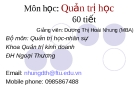 Quản trị học