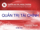 Quản trị tài chính - ĐH Ngoại Thương 