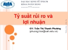 Tỷ suất rủi ro và lợi nhuận