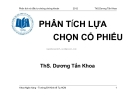 Bài giảng:  Phân tích và đầu tư chứng khoán - TS Dương Tấn Khoa