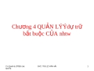 Quản lý dự trữ bắt buộc của ngân hàng trung ương