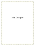 Một tình yêu