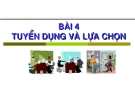 Tuyển dụng và lựa chọn