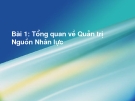 Tổng quan lý thuyết Quản trị Nguồn Nhân lực