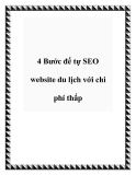 4 Bước để tự SEO website du lịch với chi phí thấp