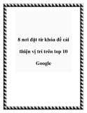 8 nơi đặt từ khóa để cải thiện vị trí trên top 10 Google