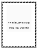 6 Chiến Lược Tạo Nội Dung Hiệu Quả Nhất