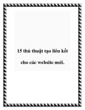 15 thủ thuật tạo liên kết cho các website mới.