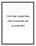 Cách cộng 1 google đúng cách và mang hiệu quả cao trong SEO